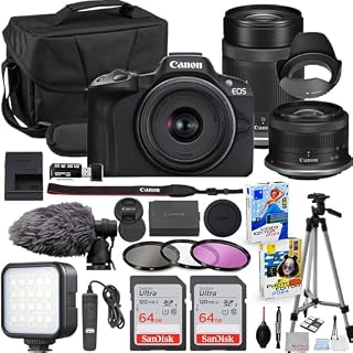 Canon EOS R50 Mirrorless Camera with 18-45mm & 55-210mm Lens Bundle + Canon EOS R50 Mirrorless Camera with 18-45mm & 55-210mm Lens Bundle +