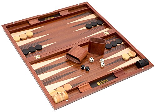 Gramercy Park Deluxe Wooden Walnut Backgammon Set 19 3/4" #TOP2