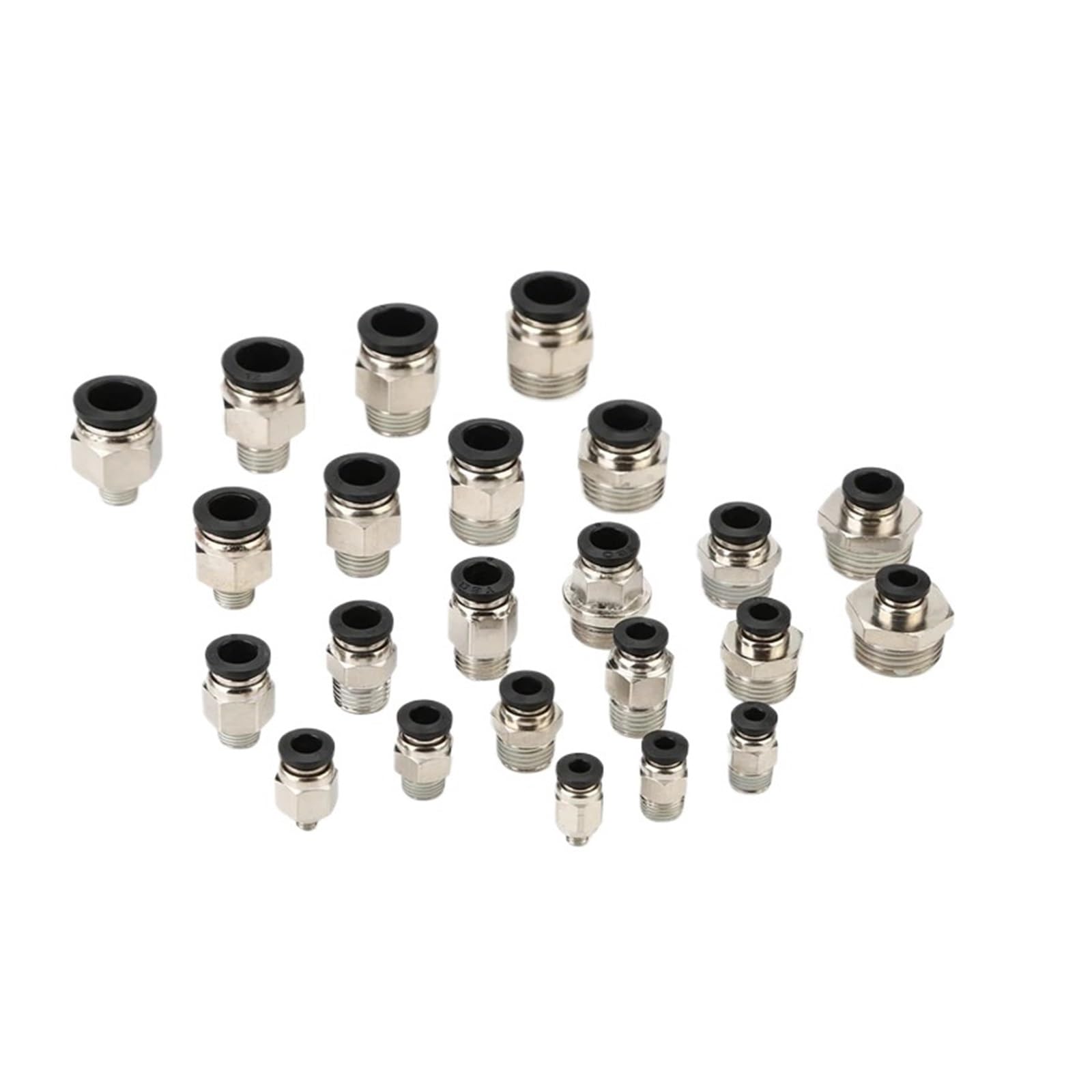 Raccord pneumatique droit PC8-04 en polycarbonate male 1/2 pour tube 8mm
