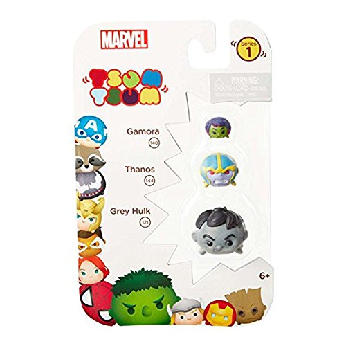 Tsum Tsum Marvel 3-Pack: Hulk (Grey)/Thanos/Gamora Toy Figure