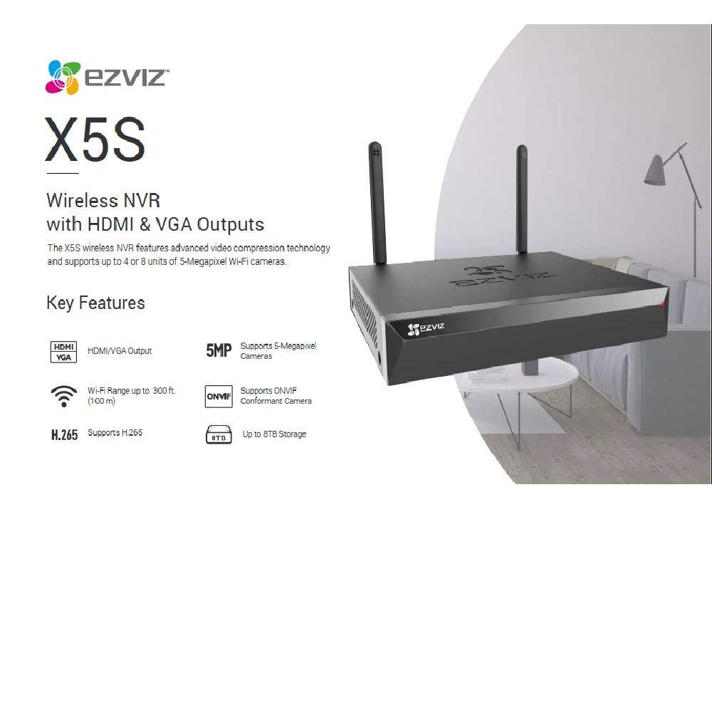 EZVIZ X5S-8W Negro