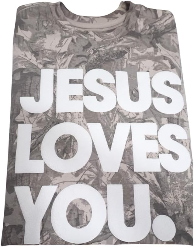 Jesus Loves You Camo Oversized T-Shirt main image 0