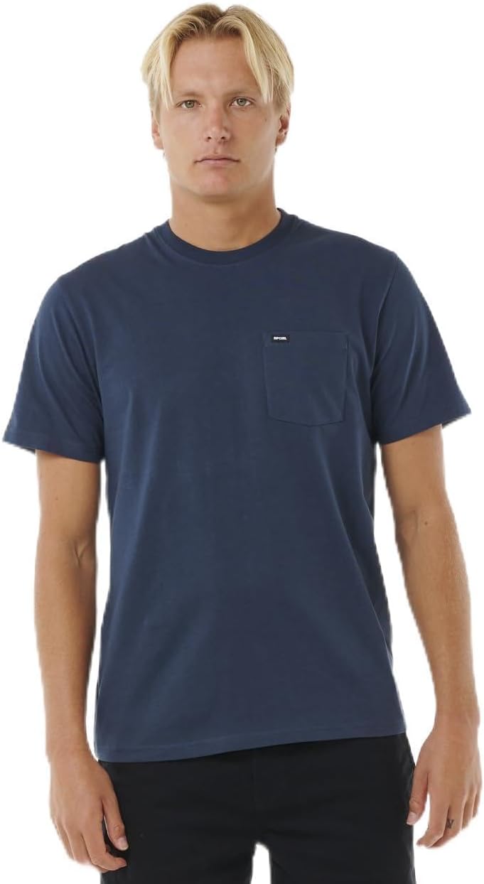 Rip Curl Plain Pocket T-Shirt - Washed Navy