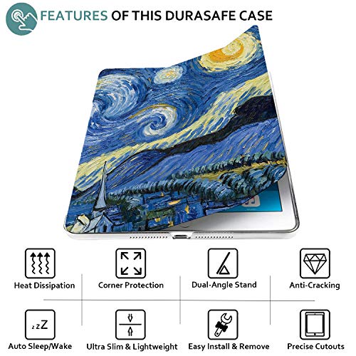 Image of DuraSafe Cases for iPad PRO 12.9 Inch 4th [ Pro 12.9 4 Generation 2020 ] A2229 A2069 MY3K2HN /A MY3J2HN /A MY2H2HN /A MY2J2HN /A Trifold Printed PC Lightweight Protective Clear Back Cover - Starry Night