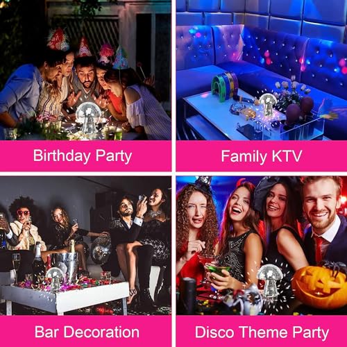 2 Stück Disco Pilze,Disco Pilz Gro,Spiegel pilz Disco,Disco Pilze Silber,Discokugel Deko,Disco Pilze für Heimdekorationen,Bühnenrequisiten,Spielzubehör,Schulfeste,Partyartikel und Zubehör