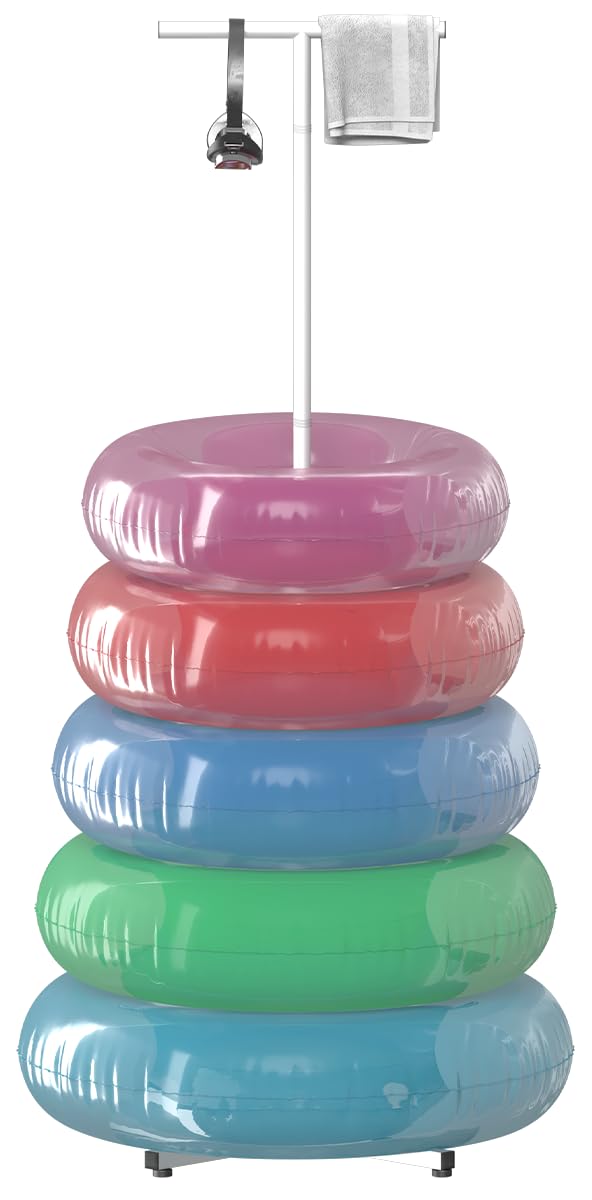 Mondazie T-Form Pool Float Storage Rack mit Wassergewicht Tasche für Schwimmbad