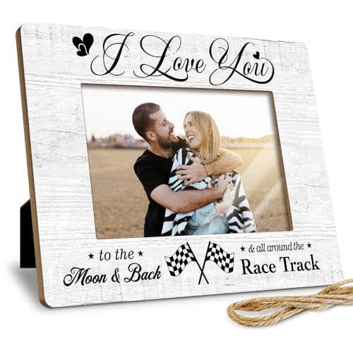 Palasarkaaa I Love You To The Moon And Back, All Around The Race Track, Couple Picture Frames, Birthday Gifts For Boyfriend, Girlfriend (4x6 photo)