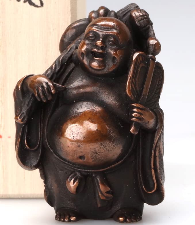 時代提げ物 七福神根付 【万歳布袋尊】高さ約5.2cm 重さ約16ｇ blinky_kaimet-shinnyu13
