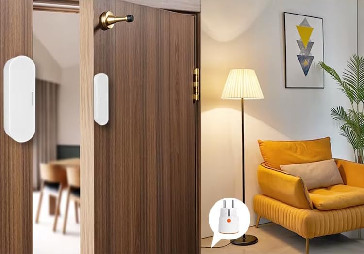 Smart Tür- und Fenstersensor Matter Thread – Magnetischer Kontaktmelder, batteriebetrieben, für Tuya Smart, Apple HomeKit, Google Home, Alexa
