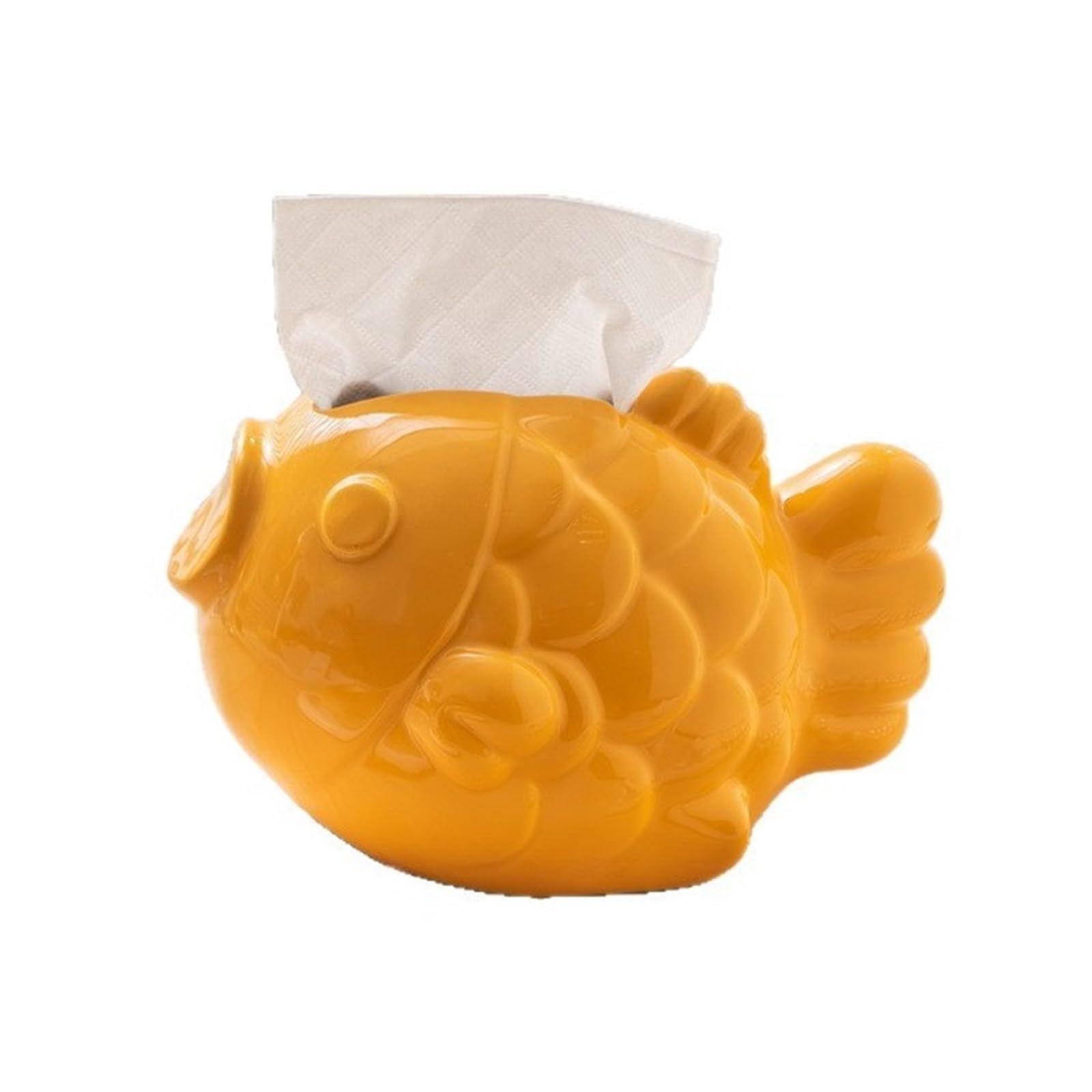 Simple And Cute Living Room Desktop Tissue Box With Smooth Pull-out Mechanism(Orange)