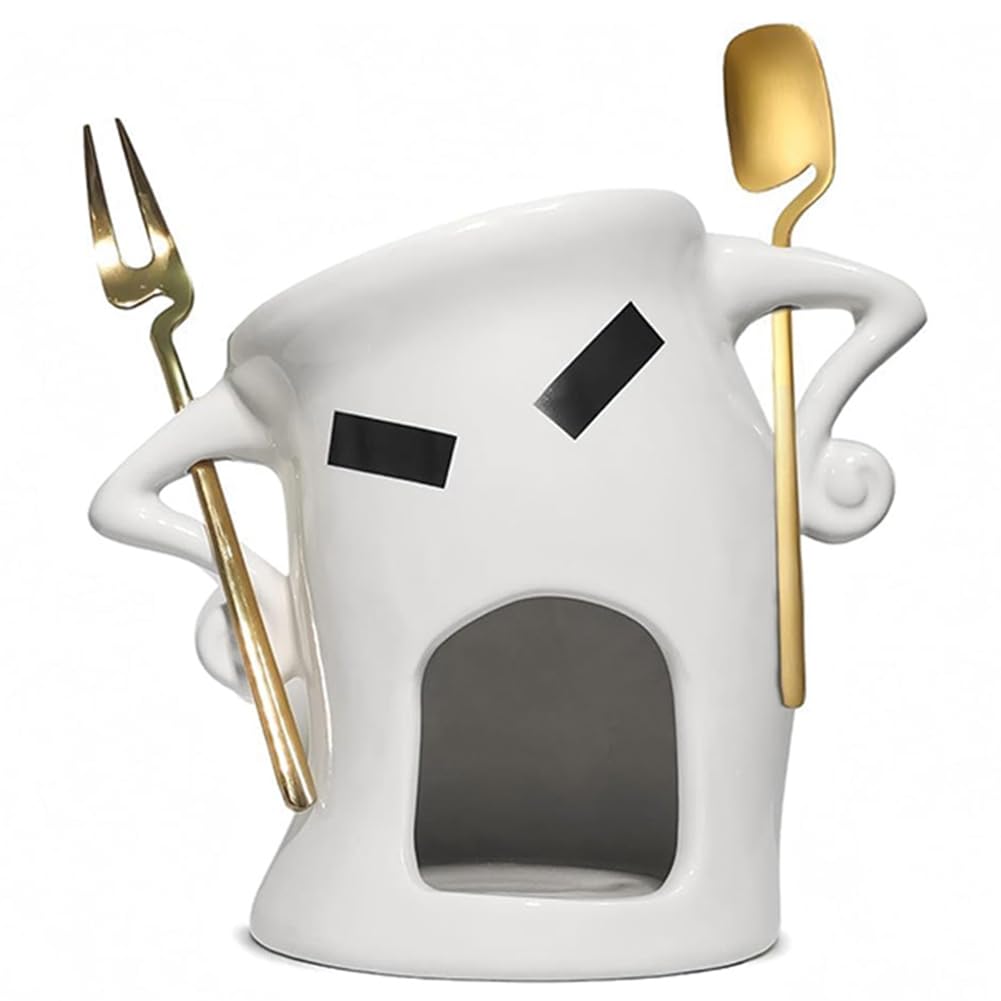 IJSDNVJNDX Complete Gift Set for Chocolate, Cheese& Candy Mini Ceramic Fondue Set Featuring 1 Fork& 1 Scoop