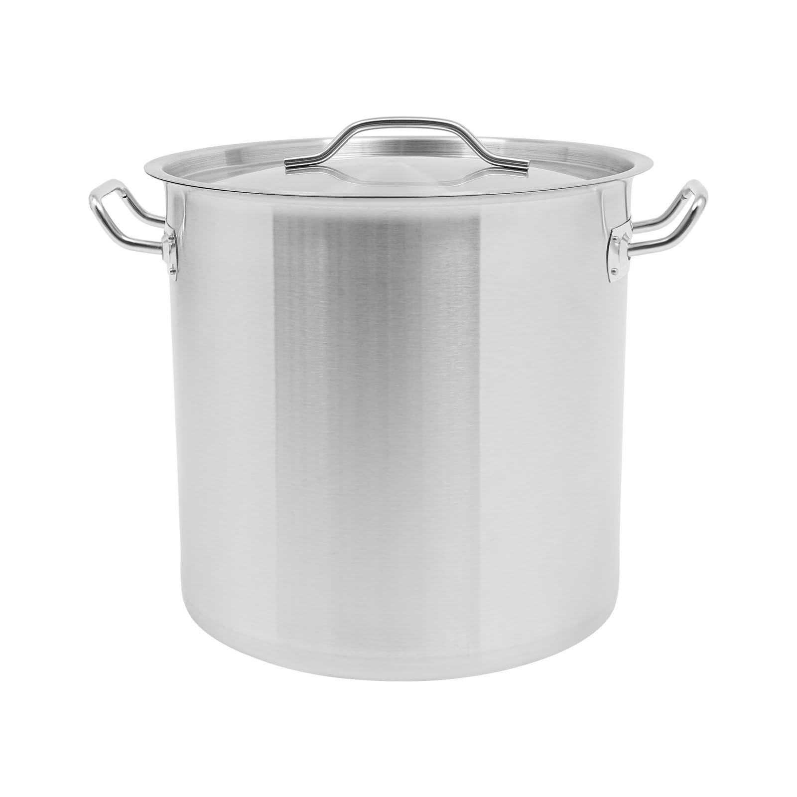 Stainless Steel Stock Pot, 35 Quart Large Stock Pot with Lid, Heavy Duty Commercial Cooking Pot Soup Pot for Soups, Stews, Broths - Compatible with Gas, Electric and Induction Stoves (35QT)