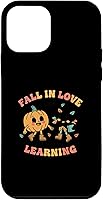 Vista 16 de Fall in Love with Learning Pumpkin Teacher Halloween Back Case for iPhone 17