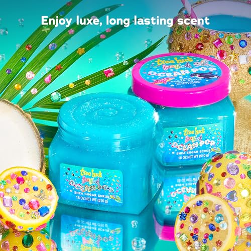 Image of Lisa Frank x Tree Hut Ocean Pop Body Scrub, Exfoliating & Hydrating Sugar Scrub with Shea Butter & Essential Oils, Smooth Skin, Body Exfoliator For All Skin Types, Self Care Gifts for Women, 18 Oz
