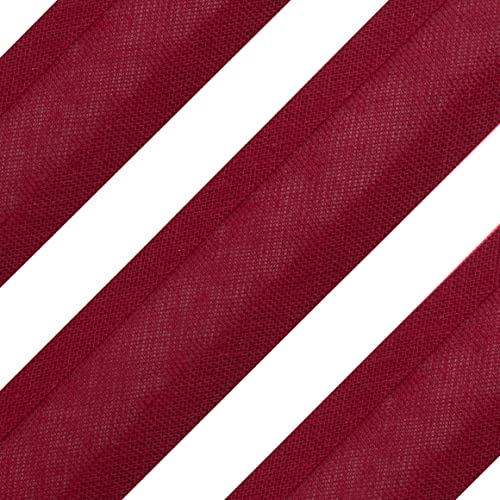 Realm Bias Binding Tape, Cotton, 1 Inch / 25mm - 5 Metres (Wine)