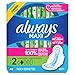 Always Maxi Feminine Pads with Wings for Women, Size 2, Long Super Absorbency, Unscented 42 Count