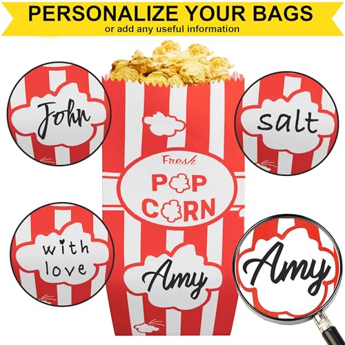 Image of CUSINIUM Red Popcorn Bags for Party (100-Pack, 1oz) - Carnival Theme - Customizable