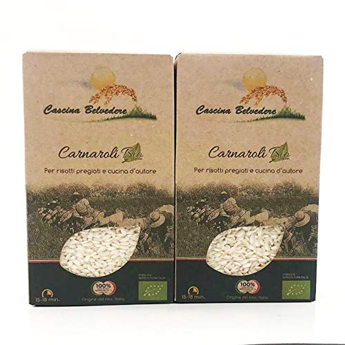 Organic Italian Carnaroli Risotto Rice, USDA Organic, NON-GMO, Chemical Free and Farmed in