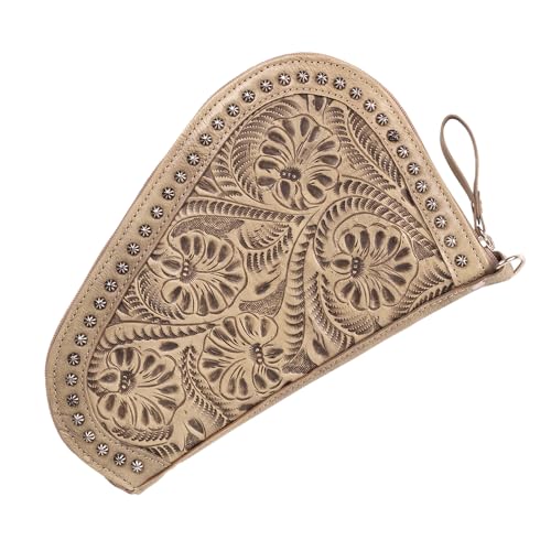 American West Unisex Leather Padded Gun Case Sand One Size