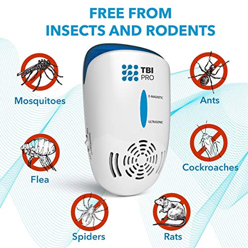 TBI Pro Ultrasonic Pest Repeller Wall Plug-in - Electromagnetic and Ionic Indoor Repellent Anti Mouse, Rats, Roach, Ants, Mosquito, Cockroach Control - Safe and Quiet Electronic Device - 2000 Sq.ft - Thumbnail 4