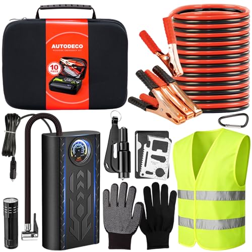 Kit de emergencia vial portátil para auto negro miniatura 1