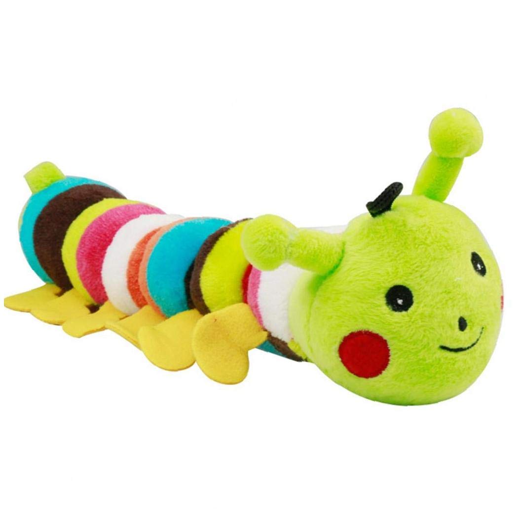 Pet Chew Toys Dog Squeaky Toy Tough Plush Caterpillar Toys for Medium Large Dogs Perfect for Training Keeping Fit Green Pet Accessory