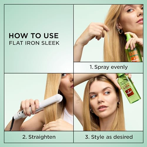 Garnier Fructis Style Flat Iron Perfector Straightening Mist for Heat Protection, Argan Oil, 6.0 Fl Oz, 3 Count (Packaging May Vary) - image 4