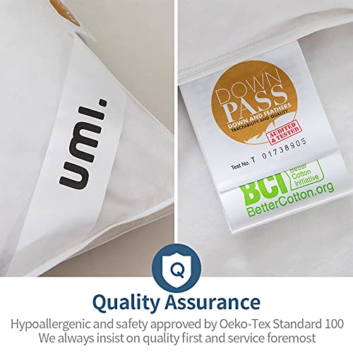 Amazon Brand - Umi Bettdecke 260x220cm Antibakteriell Decke mit weißen Gänsefedern und -daunen und reinem - daunendichtem Baumwollgewebe (Weiß - 4 Jahreszeiten) - Image 7