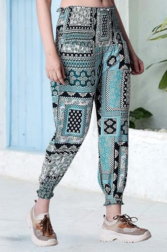 Image of POPWINGS Casual Boho Printed Joggers for Women || Stylish Western Women Joggers for Summer || Pull-On Women Joggers Pants || Women Joggers for Summer