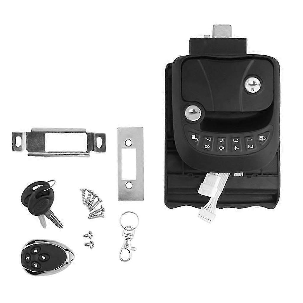 Joyhappst Image Color Rv Camper-Trailer Keyless Entry Door Lock Latch Handle Knob Deadbolt With Remote