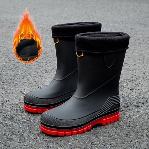 Bottes Antidérapantes Bottes De Pluie Homme YUHITYGZGS - Bottes Caoutchouc Étanches Antidérapantes Confortables Bottes Pluie Homme