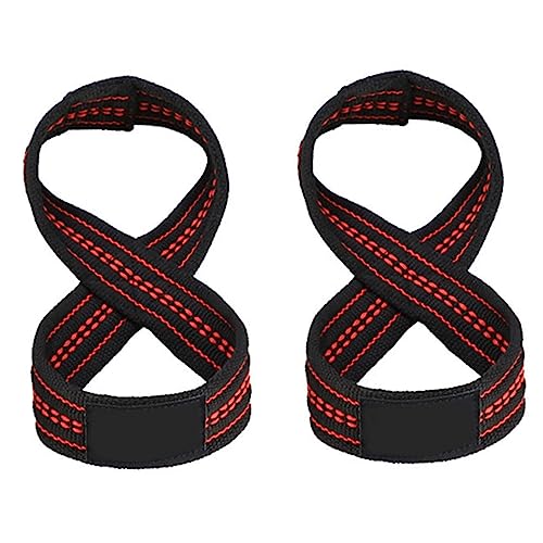 Mipcase 2 Pares Banda De Cintas De Levantamento Terra Figura 8 Pulseira De Levantamento De Peso Supo