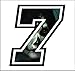 Aufkleber Zahl ANZANL Number 7 RENNEN 12 cm ZENTIMETERN - Frau Totenkopf Woman Skull - Cross spur Auto Moto Stickers