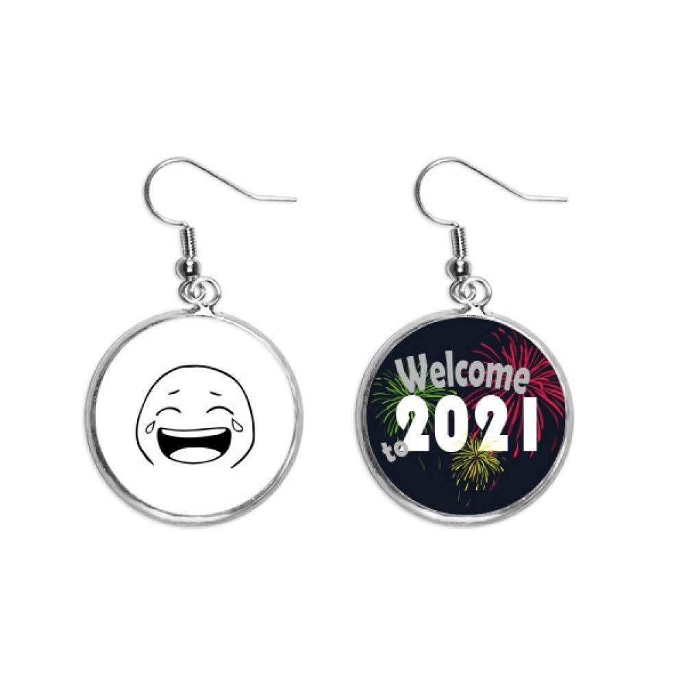 Pendientes Laugh Cry joyeria de dibujos animados con cara de risa 5