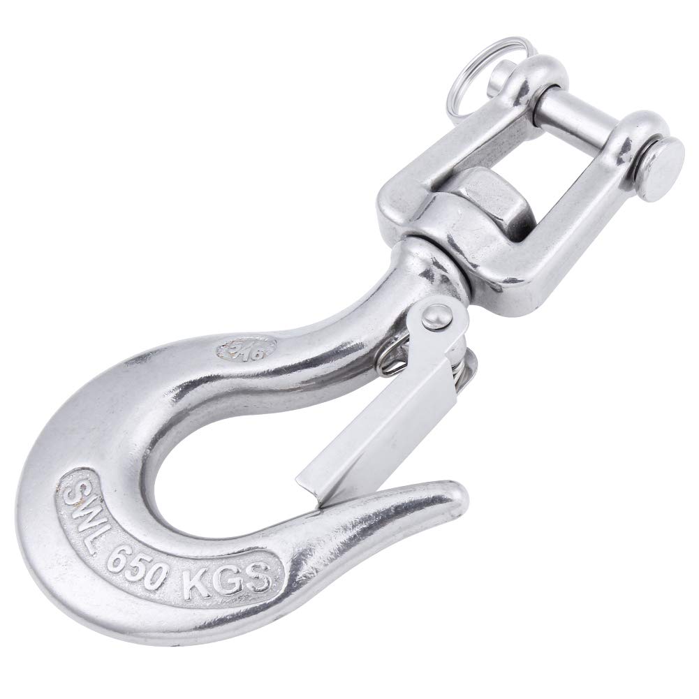 AOWISH 304 Stainless Steel Clevis Slip Hook with Safety Latch 5/16