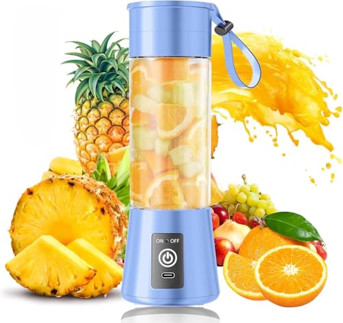 Image of Toy O'Fun Portable 450ml Heavy Duty Blender 6-Blade - USB Rechargeable Personal Smoothie Maker, Juicer Cup, BPA-Free Travel Mixer (Multicolor - 1)