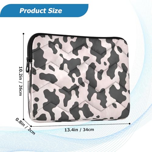 Funda para laptop 13-14 pulgadas estampado vaca negro blanco miniatura 3