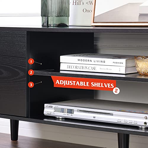 WLIVE Modern TV Stand for 55 60 inch TV, Entertainment Center TV