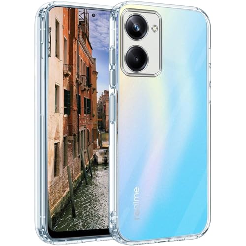 Image of Jkobi Back Case Cover for Realme 10 Pro 5G (Camera Protection with Silicone Clear Shockproof Case | Flexible and Soft | Transparent)