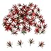 MANGOUSONG Miniature Trees,50Pcs Orchid Flower Tree Model for Landscape Building Material Red