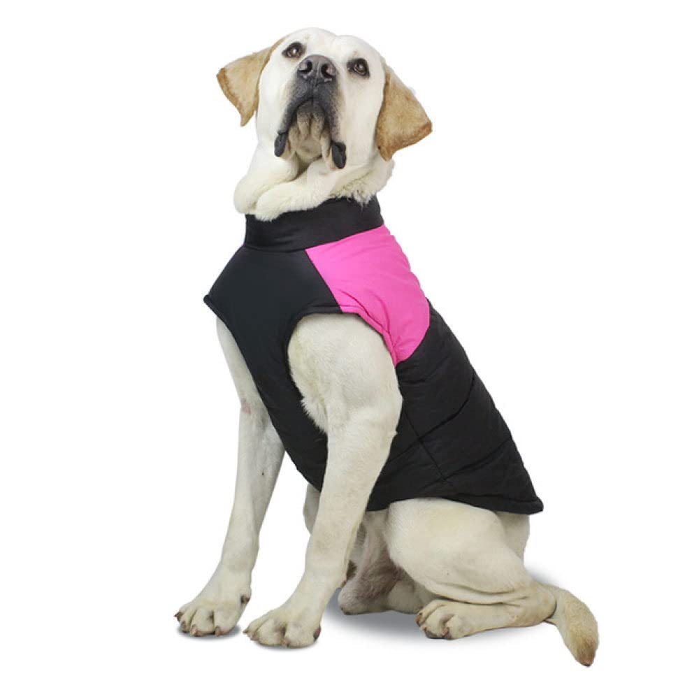 Veste zippée de qualité pour chien manteau isolant rose S