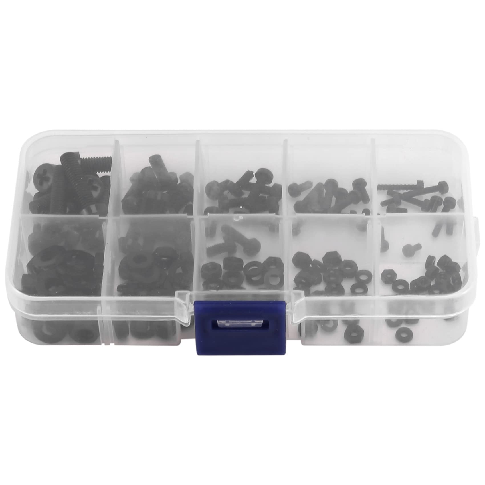 20/50 Stück M2 M2,5 M3 M4 M5 Nylon Sechskant Abstandshalter, männlich weiblich, weißes Kunststoff Kreuzpfannen Rundkopfschrauben Mutter Sortiment (10mm,M2 (50pcs