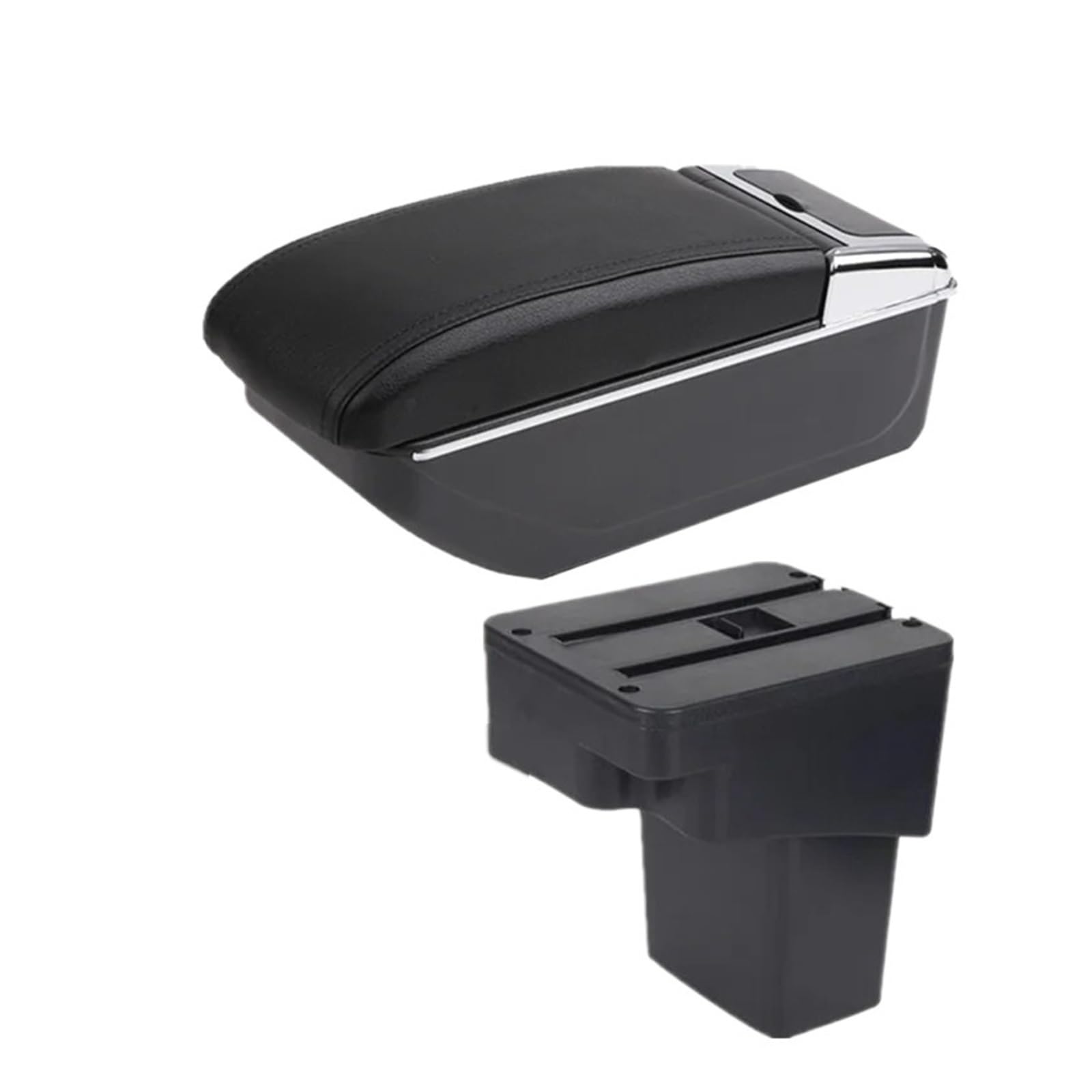 UMDJJU For Hyundai For SOLARIS For Accent RB For Solaris For Verna 2011-2016 Armrest Box Retrofit Car Accessories Car Centre Console Armrest Box(B black line NO USB)