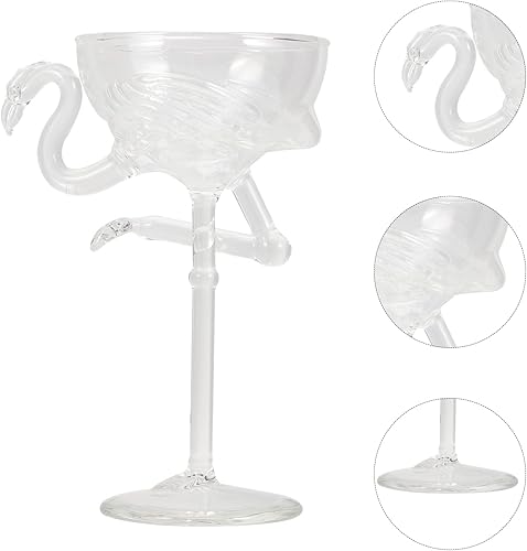 Miniatura 7 de Zerodeko Copas transparentes para decoración de boda, copas de cóctel de flamenco, copas de vino, copas de Martini, vasos reutilizables para