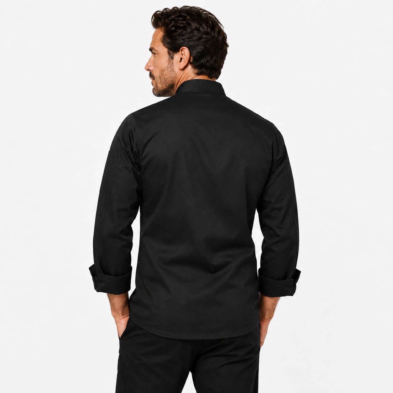 ChefsCloset Giacca da chef unisex a maniche lunghe con bottoni