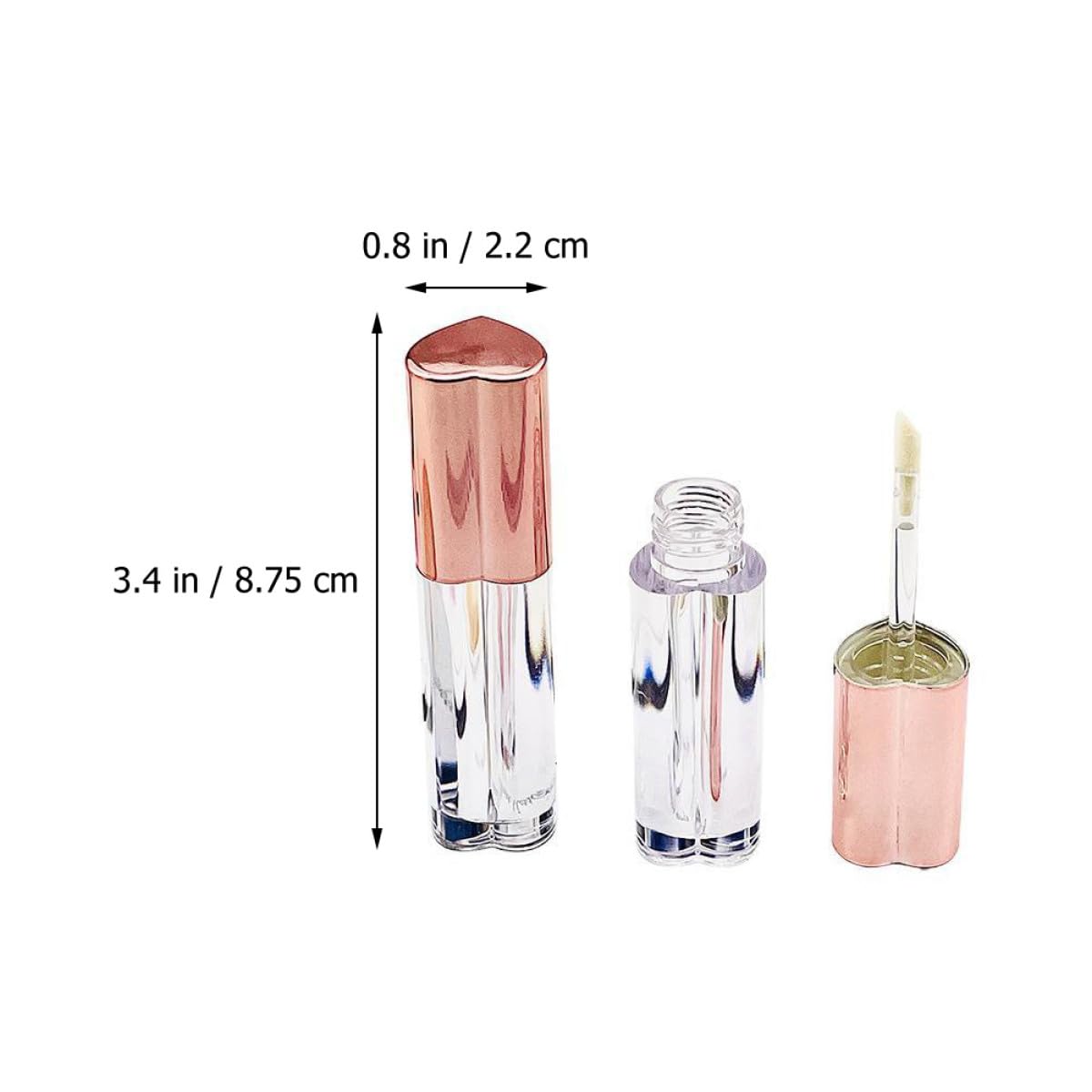 4 Sätze Transparente Lip Gloss Tuben Leere Lippenstiftbehälter Mit Für Diy Make Up Für Lippenbalsam Und Lip Gloss Praktisch Und 4 Stück * 4