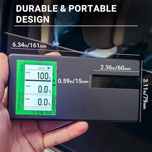 image for VVV-Group Digital Car Window Tint Meter TM-28 – Side Window Tint Tes