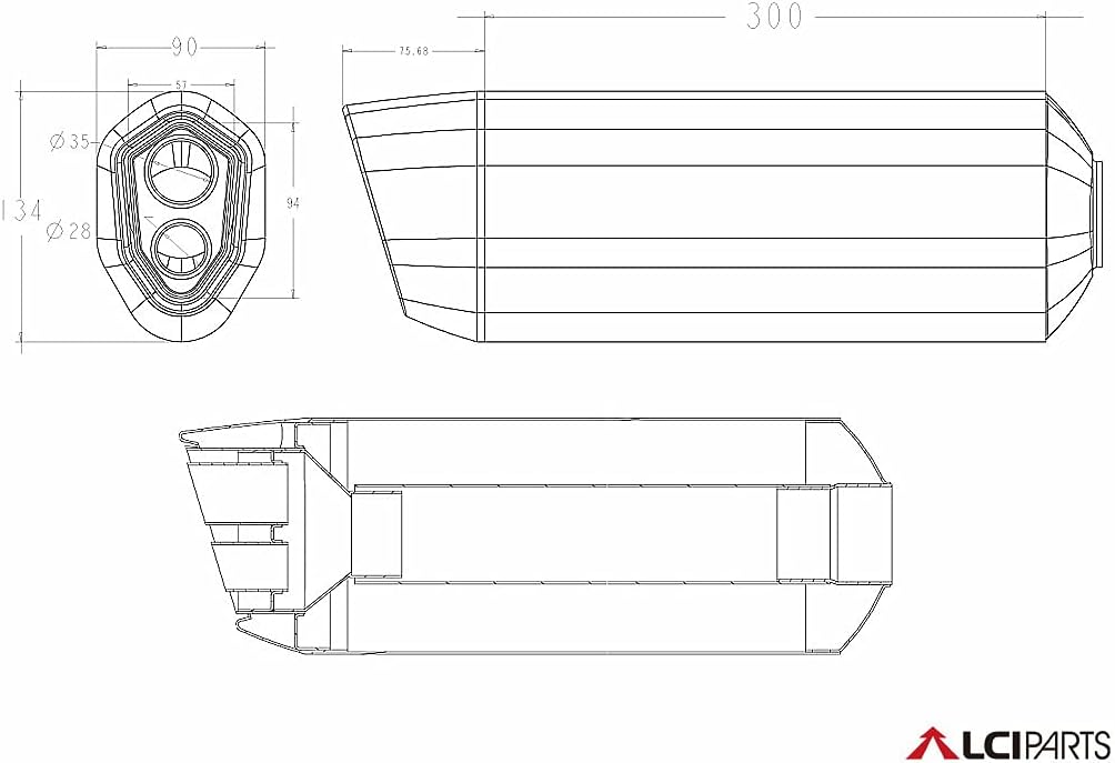 1400GTR 2008-2016 LCIPARTS ツインエンド チタン スリップオン