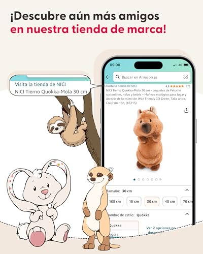 NICI Ositos Cariñositos llavero oso de cumpleaños 10cm - Colgante de peluche para niños y adultos, con anilla para cordón, llavero y portallaves - 61384 - imagen 7