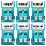 Listerine Cool Mint Pocketmist, Oral Care Mist for Fresh Breath, Non-Aerosol Sugar-Free Bad Breath Refresher Spray to Kill 99% of Bad Breath Germs, Portable, Cool Mint Flavor, 7.7 mL, 12 Sprays